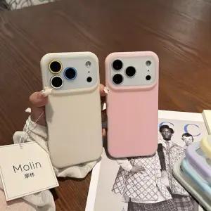 블루바구니 촉감 젤리 액상 색상 실리콘 아이폰 17 16 15 프로 맥스 케이스 보호 커버