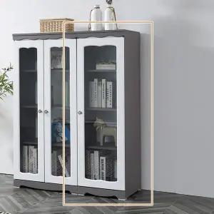 라벨라M 라이네 400 4단 유리 틈새 장식장