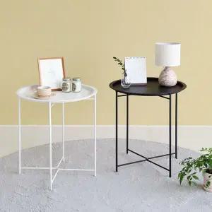 아트박스/마켓비 마켓비 원형 테이블 인테리어 사이드테이블 블랙