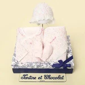 [롯데백화점]타티네쇼콜라 (출산백일선물세트)베일배냇가운+로라모+속싸개+손싸개TNPMNG012W-158