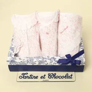 [롯데백화점]타티네쇼콜라 (출산백일선물세트)베일배냇가운+우주복+속싸개TNPMNG012W-167