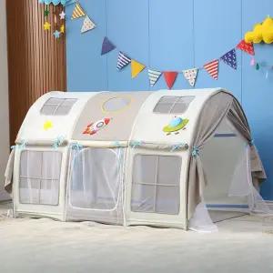 벙커 침대텐트 놀이 캐노피 핑크 2층침대 동굴텐트