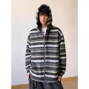 원더우면 니트 캐주얼 빈티지 가을 남친 카디건 긴팔 커플 스트라이프 OPH3