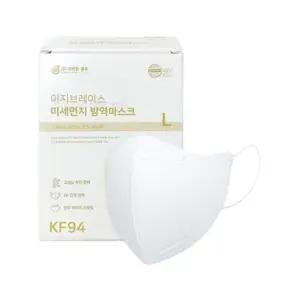 (이지브레스) 새부리형 2D 마스크 KF94 대형 흰색 (50개입) 이지브레스