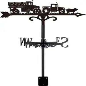 슈퍼단트 농장 트럭은 지붕 트랙터 금속 풍향계 위한 돼지 농가 마당 헛간 정원 장식을 검은 표시기를