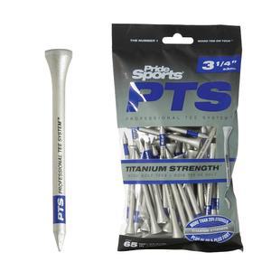 프라이드스포츠 PTS 티타늄 강도 나무 골프 티 | 65 카운트, 2-3/4 인치 내구성 향상을 위한 8% 두꺼운 샤프트