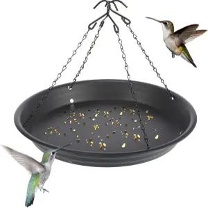 브리우디 1세트 12.8인치 새 씨앗 캐처 트레이 플랫폼 모이통 대형 걸이 대부분의 맞는 유인하기 위해 가장