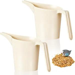 릴렉스위크 2개의 새 씨앗 스쿱 애완동물 사료 대용량 작은 채우기 위한 튜브 피더에 적합한 좁은 주둥이