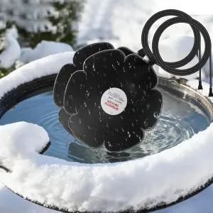 투조 2팩 250W 조류 목욕 히터 디서 온도 조절식 온수기 6.6피트 코드 야외 겨울 치킨 워터러 연못