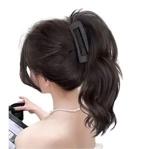 여성 웨이브 사각 스퀘어 집게 부분 가발