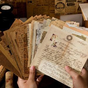 Yofun 30 장 스크랩북 저널 일기 장식 소재 편지지 종이 빈티지 용 레트로 배경 정크 콜라주