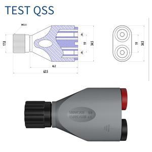 QSS BNC 어댑터 절연 4MM 로터리 남성 더블 바나나 잭 소켓 Q20038