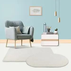 사계절러그 엘르샤기 원형러그 거실카페트 장모매트 겨울식탁쇼파