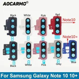 웹캠커버 카메라 가리개 Aocarmo 후면 렌즈 유리 링 커버 삼성 Galaxy Note 10 Plus Note10 교체 부품 프레