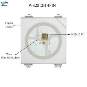 WS2812B LED 칩 5V 납땜 보드, 5050 SMD RGBW 내장형 IC 풀 컬러 SK6812 소형 원형
