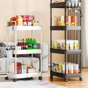 이동식 수납 트롤리 5단 조립식 카트 정리함