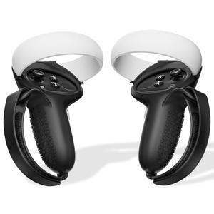 메타 퀘스트 액세서리와 호환되는 슈퍼어스 컴포트 프로텍터가 너클 그립 컨트롤러 조절 스트랩 2용 실리콘 오큘러스 가능한 구조 커버 있는