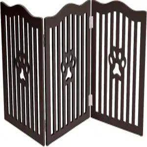 트리메이트 펫 게이트 작은 개와 고양이를 위한 나무 없는 스탠딩 도그 문 홀 계단을 훌륭한 접이식 울타리