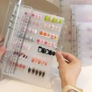 [콩심팥심]투명 네일 아트판 네일 컬러차트 내일 아트북 보관함