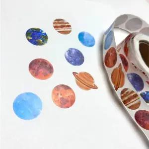 우주 행성 모양 롤스티커 미술 지구 과학