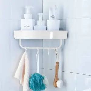 욕실 선반 코너형 샴푸 거치대 욕조 정리대 후크형
