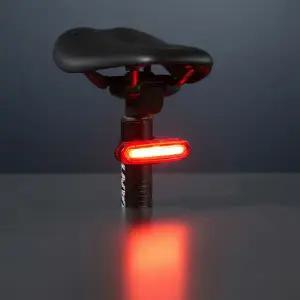 USB 충전식 자전거 후미등 고휘도 LED 야간 안전 라이트 4단 모드 방수 경고등