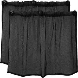 uxcell 2pcs 블랙 카 폴더블 선쉐이드 측면 창문 나일론 메쉬 커튼 보호