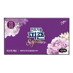 피죤 건조기용 드라이시트 미스틱레인 120매, 1개