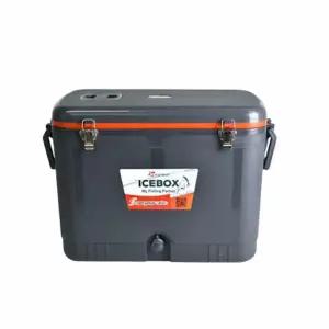 낚시 아이스박스 태클박스 어깨끈 캠핑 33L 회색(오렌지라인) 33리터