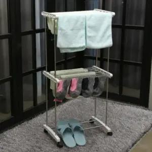 실내건조대 2단 스텐 미니 이동형 빨래건조대