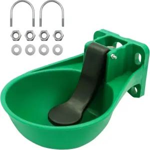 USUNFARM 1pcs 자동 가축 물 공급 그릇 물통 야외 소 플라스틱 싱크대 말 양 음용 애완동물 먹이 그린