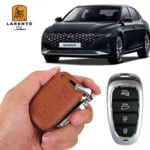스마트키케이스 더뉴그랜져 4버튼 차키케이스 자동차 키커버 천연가죽