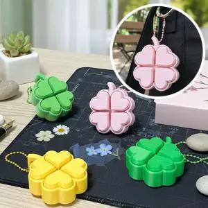 피젯토이 딸깍이 네잎클로버 손 키보드 장난감 푸쉬팝 팝잇 보드게임 클리커 4구 키캡 키링