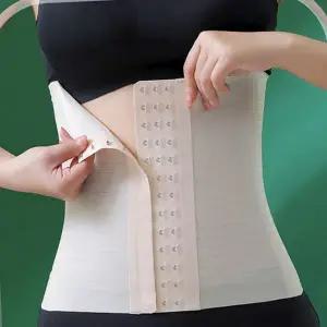 뱃살 커버 복대 여성 앞지퍼 허리 복부 보정 벨트 밴드 바디쉐이퍼 산후복대 고탄력 데일리 나일론 여름용