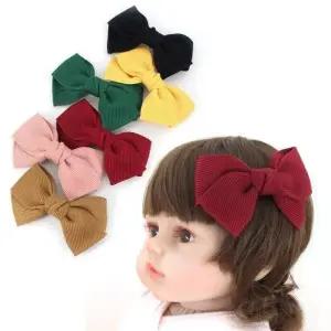 [아랑로랑] 헤이즐사선골지 리본 집게핀 헤어핀