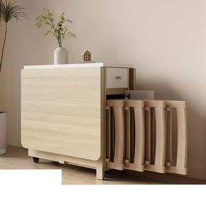 확장형 접이식 식탁 세트 테이블 공간절약형 수납 의자