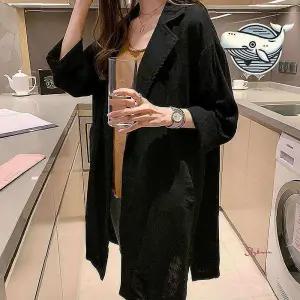 가벼운 아우터 심플 데일리 롱자켓 여름 간절기tuv333