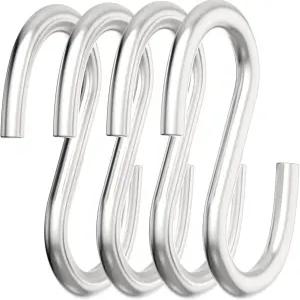 Axe Sickle 304 스테인리스 스틸 3인치 S 후크 무거운 듀티 걸이용 모양의 유틸리티 최대 550파운드 4개