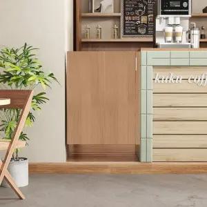 주방 카우보이문 레스토랑 중문 카페 공간분리 하프 스윙도어 원목 가벽 문 카페 인테리어