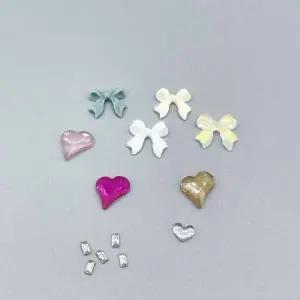 [콩심팥심]TBZ 리본 하트 크리스탈 네일 파츠 큐빅