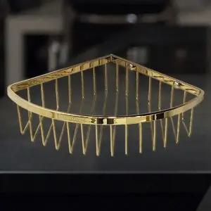 욕실 코너선반 스텐 망선반 다용도 수납 정리대 골드