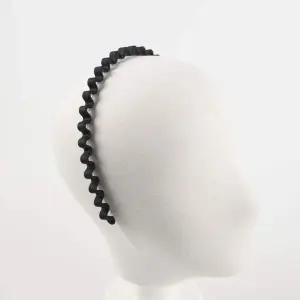 물결 지그재그 머리띠 검정 남자머리띠 얇은머리띠