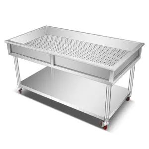 배수 테이블 김장대 절임 작업대 조리 양념 주방 식당용 족발 손질 세척