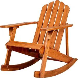 조나단 Y PAT1000A 기아와 야외 파티오 클래식 아카시아 우드 애디론댁 흔들의자 정원 잔디 뒷마당 수영장