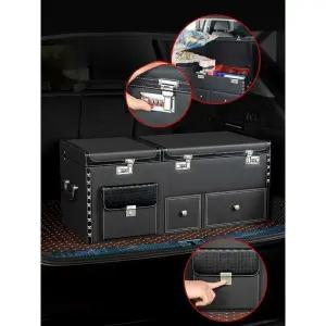 자동차 트렁크 수납함 보관함 잠금장치 서랍장 가죽