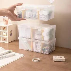 (타입 투명)칸막이 소품 수납함 욕실 정리함 화장실 주방 서랍 보관함 화장품 사무 용품 오거나이저