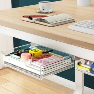 ( )책상 보조 부착식 데스크 수납 정리 사무용품 히든 서랍