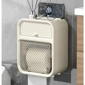 티슈 케이스 벽걸이 휴지 걸이 무타공 화장지 수납함