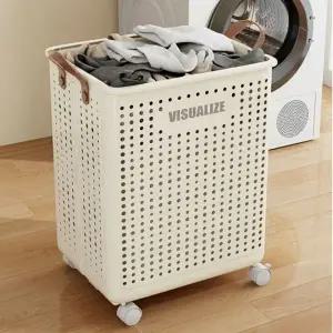 빨래바구니 이동식 수거함 폴딩 바스켓 세탁물 정리함