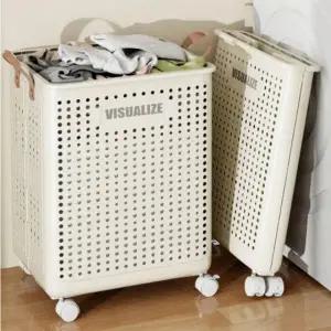 세탁바구니 이동식 빨래통 접이식 수납함 틈새 정리함
